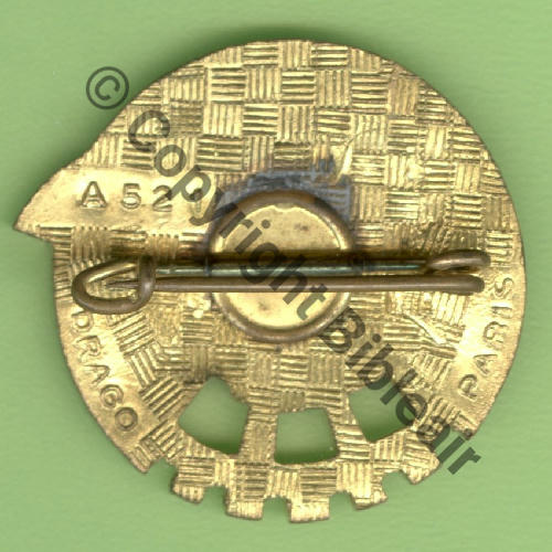 A0521 BAR.721 ROCHEFORT BAR BLEU  DrP+Past lisse Guilloche Embouti A521 gauche sur cartouche Src.Y.GENTY 